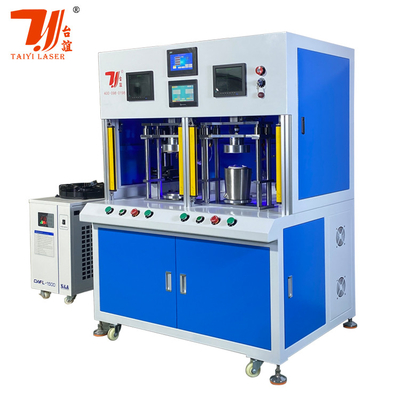 Water Cooling Double Station Stainless Steel Kettle Bottom Kettle Spout Fiber Laser Welding Machine with Raytools WSX Head