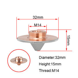 M11 Dia.28mm Caliber 0.8 - 6.0mm Laser Cutting Nozzle For WSX Empower Fiber Laser Cutting Head