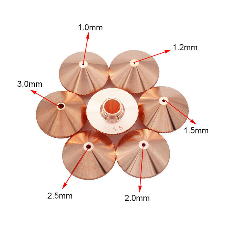 Original Single 1-5mm Height Copper Laser Nozzle For Laser Cutting Hea