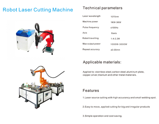 Stainless Steel Fiber Laser Cutting Machine With KUKA Automatic Robot Arm