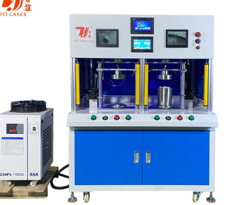 Double Station Stainless Steel Kettle Bottom Kettle Spout Automatic Fiber Laser Welding Machine with 1070nm Laser Beam