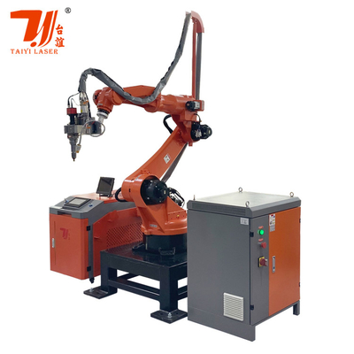 Custom Automatic Fiber Laser Welding Machine With 6 Axis Robot Arm CE Certification