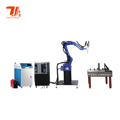 Custom Automatic Fiber Laser Welding Machine With 6 Axis Robot Arm CE Certification