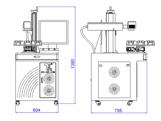 Custom UV Laser Marking Machine for Capacitor with Visual Positioning System CCD Camera