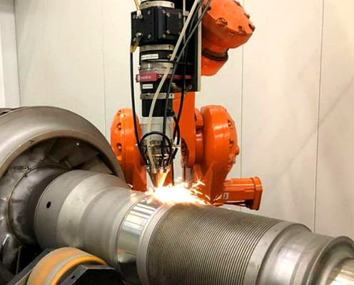 Robot Laser Cladding Machine System For  Pump Shafts, Rolls, And Rotating Part Surface Enhancement