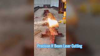 A Closer Look: H-beam three-dimensional five-axis  laser production line laser cutting machine
